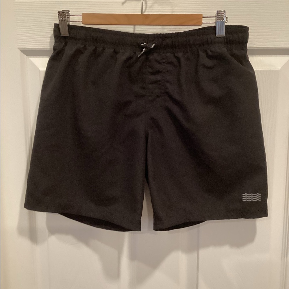 Wonder Nation Black Mesh-Lined Shorts